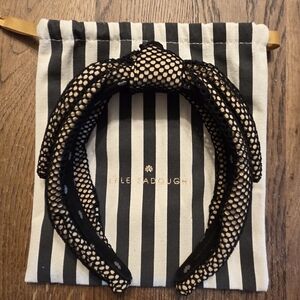 Lele Sadoughi Veronica Fishnet Bow Headband
